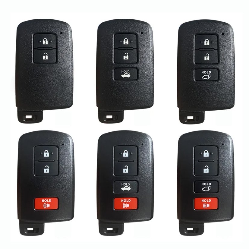 2/3/4 Buttons Car Key Shell for Toyota Camry Prado Land Cruiser