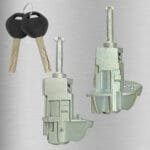 Left & Right Door Lock Cylinder with 2 Keys for BMW E46 OE: 51217019975 51217019975