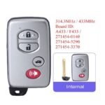 4 Buttons Car Smart Remote Key for Toyota Avalon Camary Aurion Sequoia Prius A433/F433/0140/3370/5290 4D CHip