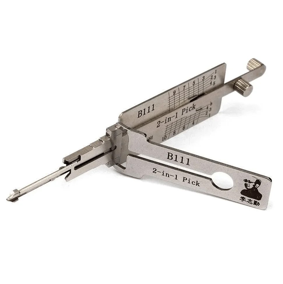 LISHI B111 2-in-1 Pick & Decoder Tool Anti Glare for GM, HUMMER, GMC [GM Z keyways]