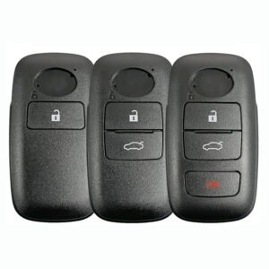 1/2/3 Buttons Car Key Replacement Shell for Toyota Yaris - 5 Packs