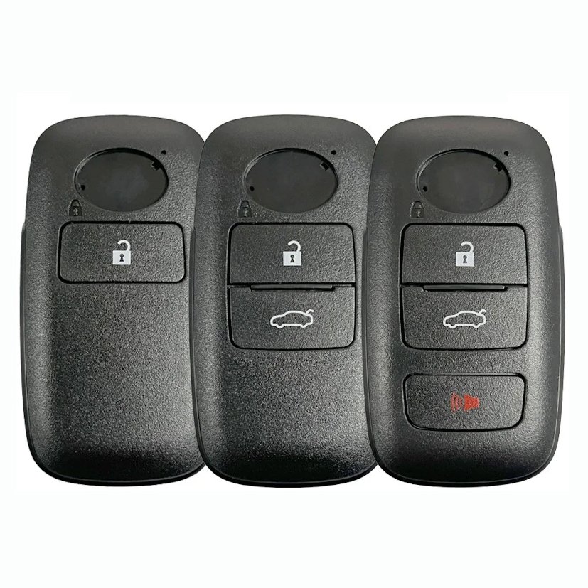 1/2/3 Buttons Car Key Replacement Shell for Toyota Yaris – 5 Packs