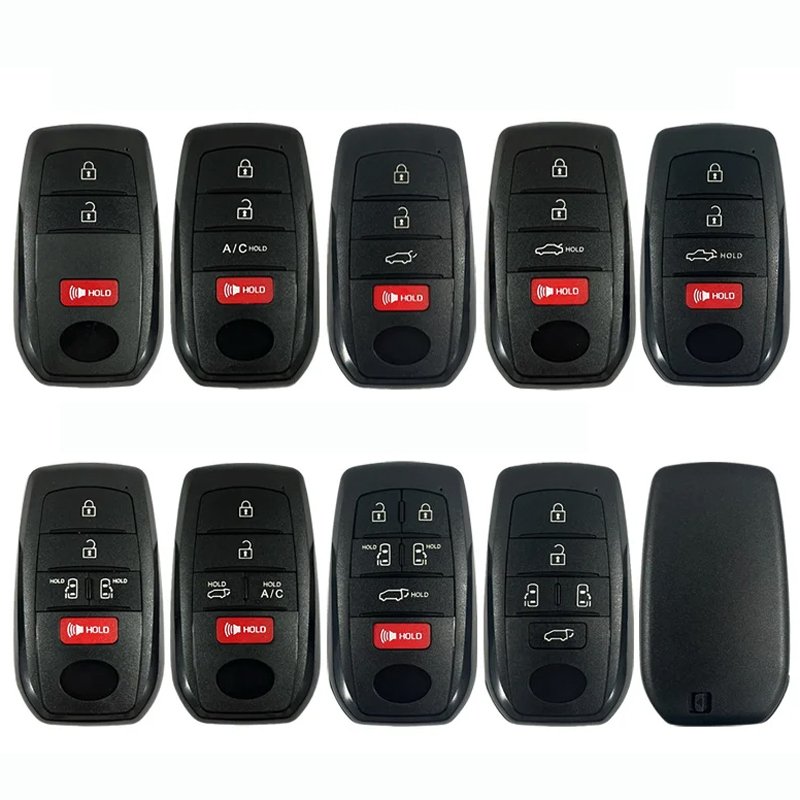 4/5/6 Buttons Car Key Shell for 2021-2024 Toyota Sienna Venza Tacoma Tundra