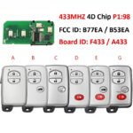 2/3/4 Buttons Smart Car Keys For Toyota Land Cruiser 2007-2016 433Mhz 4D Chip P1:98