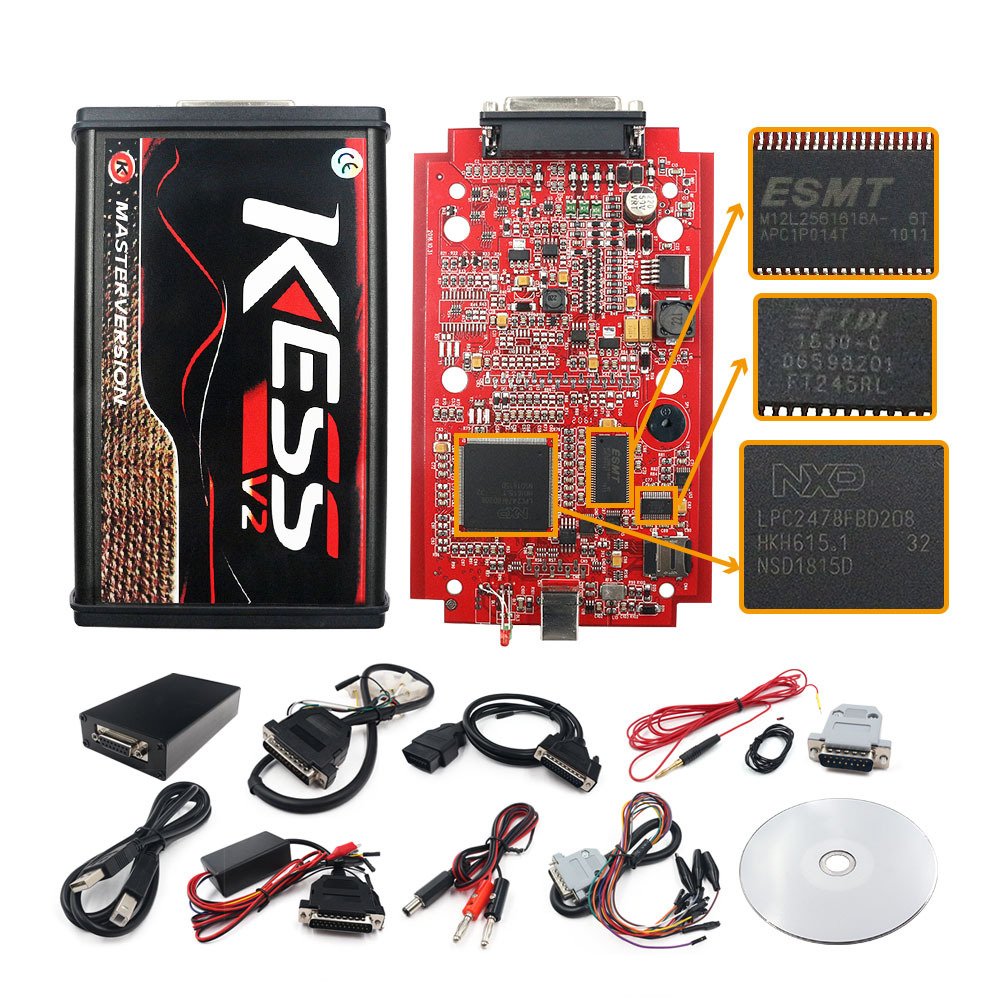 Kess V2 ECU Programmer V5.017 EU Version SW V2.8 with Red PCB Support 140 Protocol No Token Limited