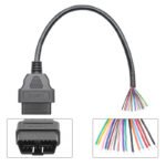 OBD2 16 Pin Male to DIY Extension Cable 30cm
