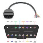 OBD2 16 Pin Male to DIY Extension Cable 30cm