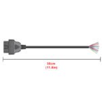 OBD2 16 Pin Male to DIY Extension Cable 30cm