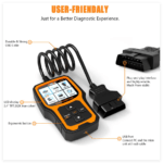 ANCEL AD410 OBD2 Scanner Car Diagnostic Tool Check Engine Fault Light Emission Analyzer