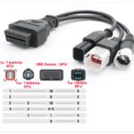 Honda Yamaha 3+4pin 6pin to OBD 16pin