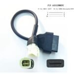 OBD2 to 4 Pin Diagnostic Cable Adapter for Honda Motorcycle