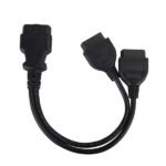 ELM327 2 In 1 OBD2 Male to Dual Female Extension Cable for On-board Computer/ELM327/ Diagnostic Tool/etc.