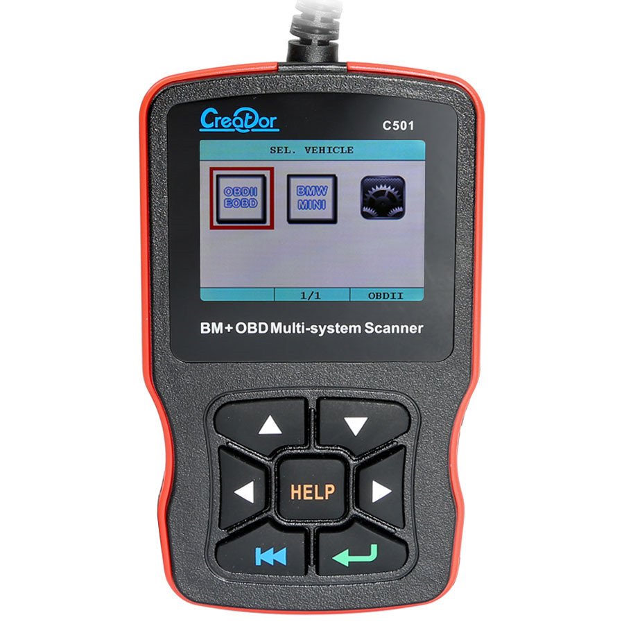 Creator C501 Professional Multi-system Scanner OBDII/EOBD Car Fault Detector for BMW, Mini