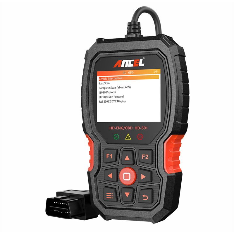ANCEL HD601 2-in-1 Car OBD2 Scanner & 24V Heavy Truck Scanner All Systems Diesel Diagnostic Tool Free Update