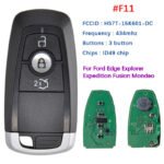 3 Buttons 434mhz Smart Remote Control Car Keys for Ford Edge Explorer Expedition Fusion Mondeo