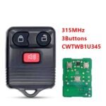 2+1 Buttons 315mHz Car Key Remote Control CWTWB1U345 for Ford