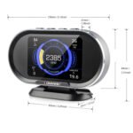 KONNWEI KW206 Car Fault Scanner + Head-up Display 2 in 1 Fuel Consumption Water Temperature Gauge Display
