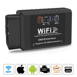 ELM327 WIFI V1.5 OBD2 Interface Car Fault Diagnostic Instrument Supports Android, IOS and PC Platforms