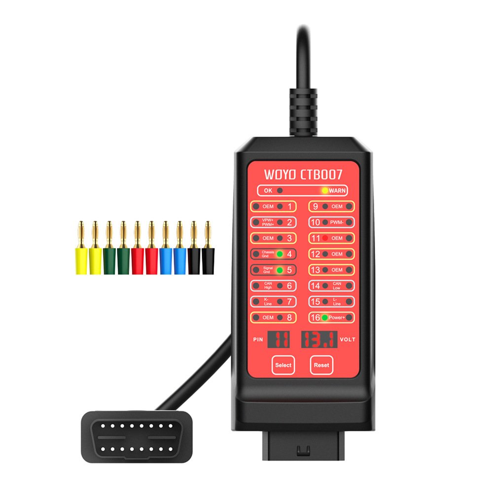 WOYO CTB007 CAN Bus Circuit Tester OBD2 16Pin Junction Box Car Tester Fault Diagnosis Instrument