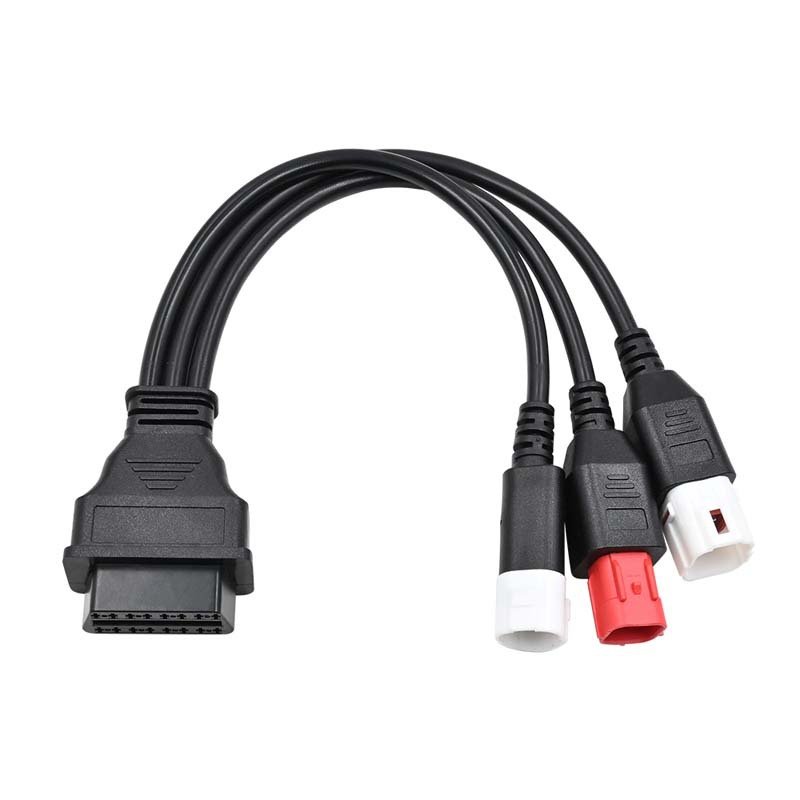 3in1 3pin+4pin+6pin to OBD 16pin Motorcycle Adapter Cable for Yamaha