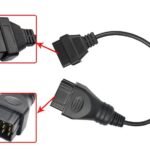 12 pin Diagnostic Tester Cable Interface to Standard OBD2 16 Pin for Renault