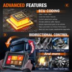 ANCEL V6HD Heavy Duty Truck Scanner OBDII Test Tool Diesel Heavy Truck Diagnostic Tool Compatibility 40+ Resets for Cummins
