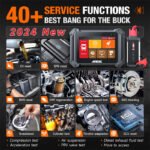 ANCEL V6HD Heavy Duty Truck Scanner OBDII Test Tool Diesel Heavy Truck Diagnostic Tool Compatibility 40+ Resets for Cummins