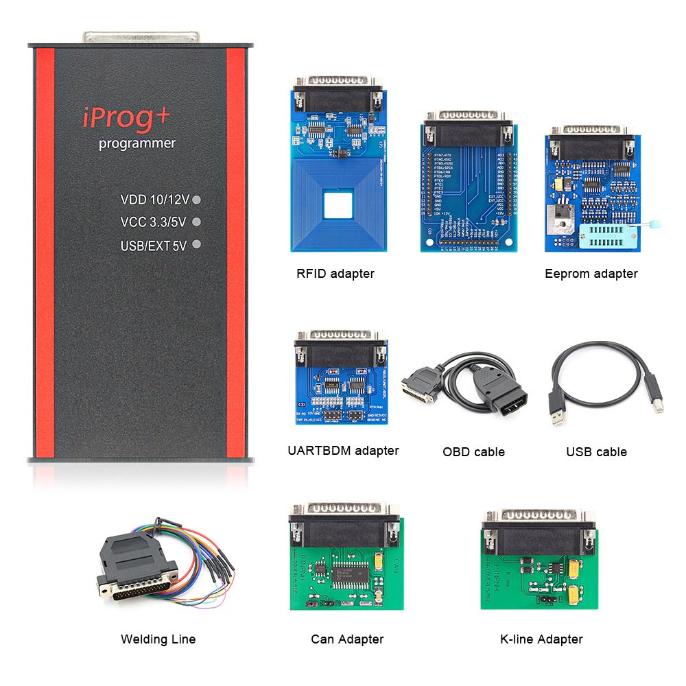 Iprog+ V86 ECU Programmer Support IMMO+Kilometer+Airbag Reset Support 2019 Replace Carprog/Digiprog/Tango
