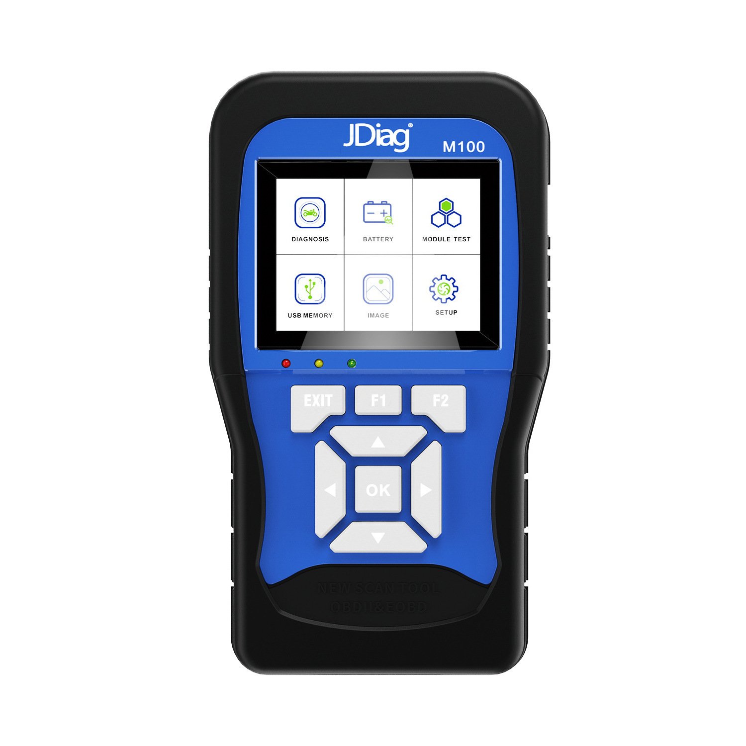 JDIAG M100 Moto Scanner Universal Motorcycle Scan Tool Dual System Motorcycle Detection System + Battery Detection- Full Version