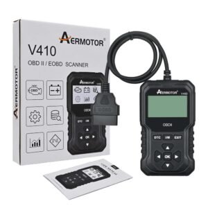 AERMOTOR V410 OBD2/EOBD Scanner Automotive DTC Lookup Code Reader Car Diagnostic Tools