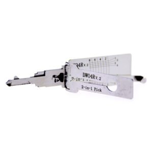 Lishi DWO4R V2 2-in-1 Decoder and Pick Tool for Chevrolet, Daewoo
