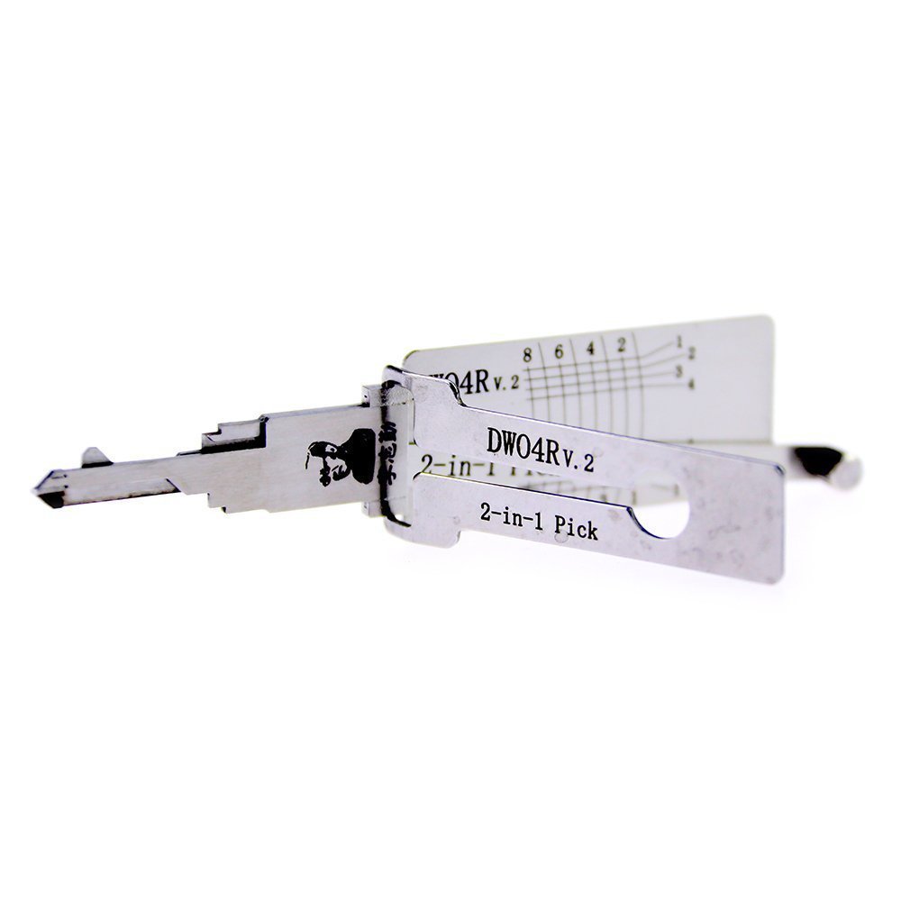 Lishi DWO4R V2 2-in-1 Decoder and Pick Tool for Chevrolet, Daewoo