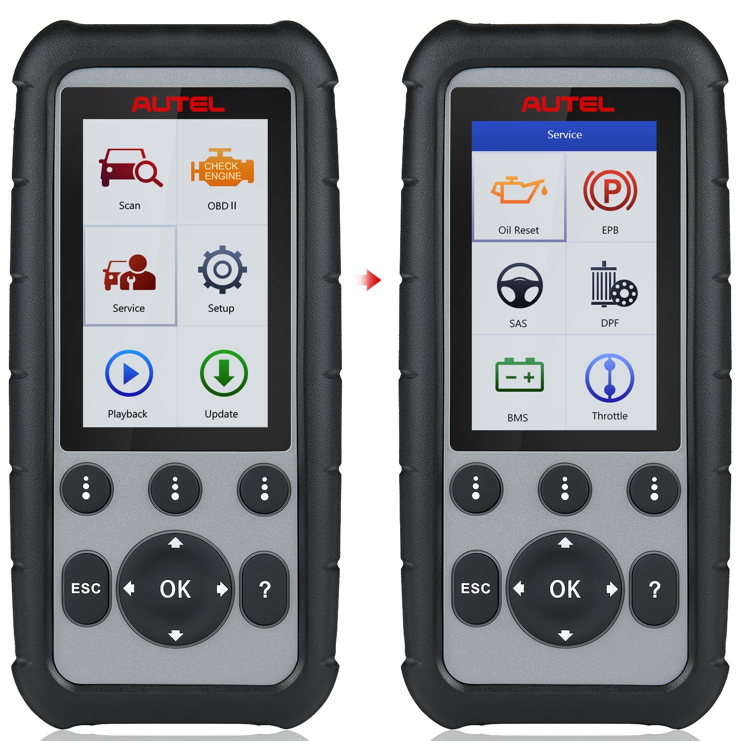 Autel MaxiDiag MD806 OBD2 Diagnostic Scan Tool Read/Clear Codes Four System Diagnosis Oil Reset PCM TCM ABS SRS EPB DPF SAS BMS