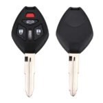 4-button Car Key Shell Right Slot with Keychain for Mitsubishi