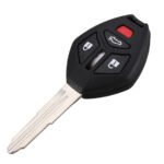 4-button Car Key Shell Right Slot with Keychain for Mitsubishi