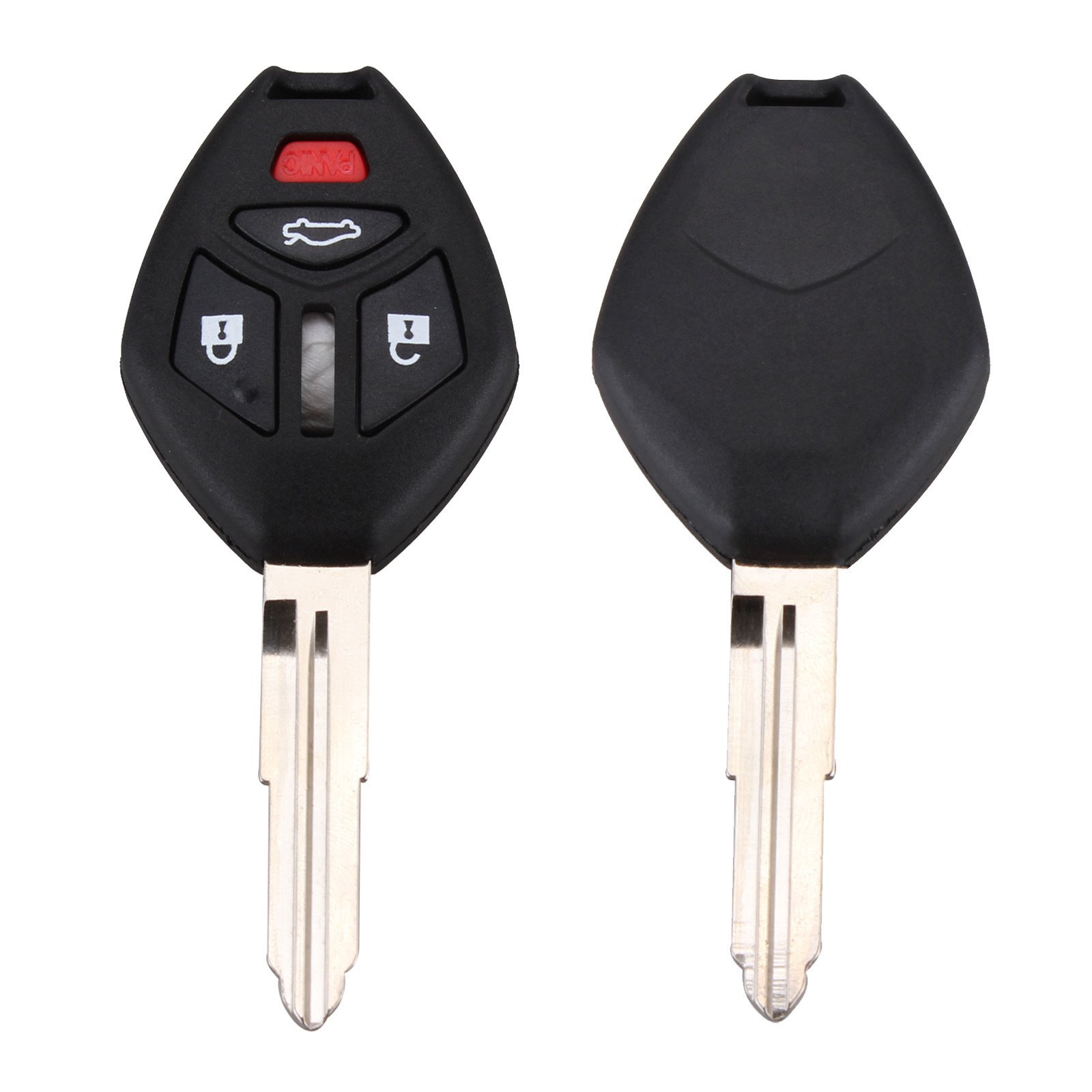 4-button Car Key Shell Right Slot with Keychain for Mitsubishi