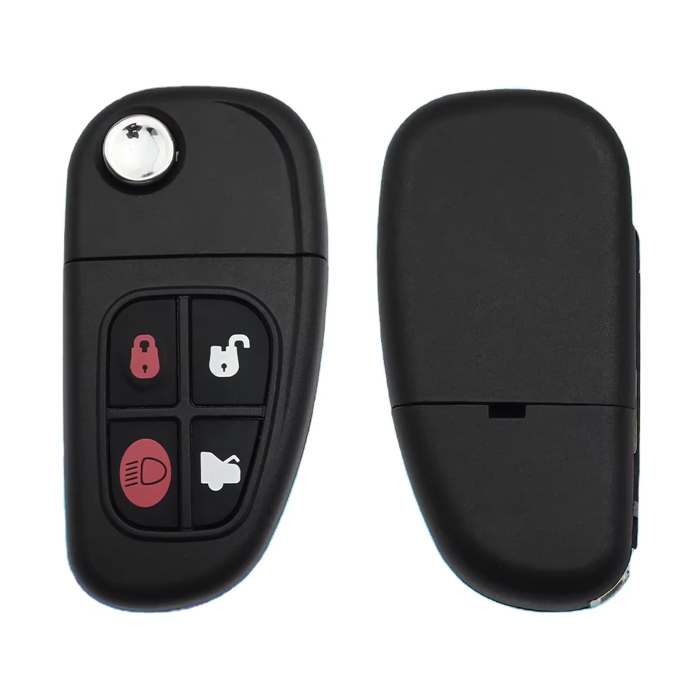 315/433MHz 4 Buttons Flip Remote Key Fob For Jaguar X-type S-type XJ XJ8 XJR 2001 2002 2003 2004 2005 2006 2007 2008 4D60 Chip