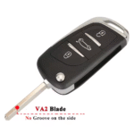 3 Buttons Modified Flip Remote Car Key for Peugeot 207 308 307 407 607 for Citroen C2 C3 C4 0536 ASK/FSK 433Mhz ID46