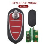 3 Buttons 434 MHz ASK Flip Remote Key for Alfa Romeo Delphi System – ID46-7946 Chip