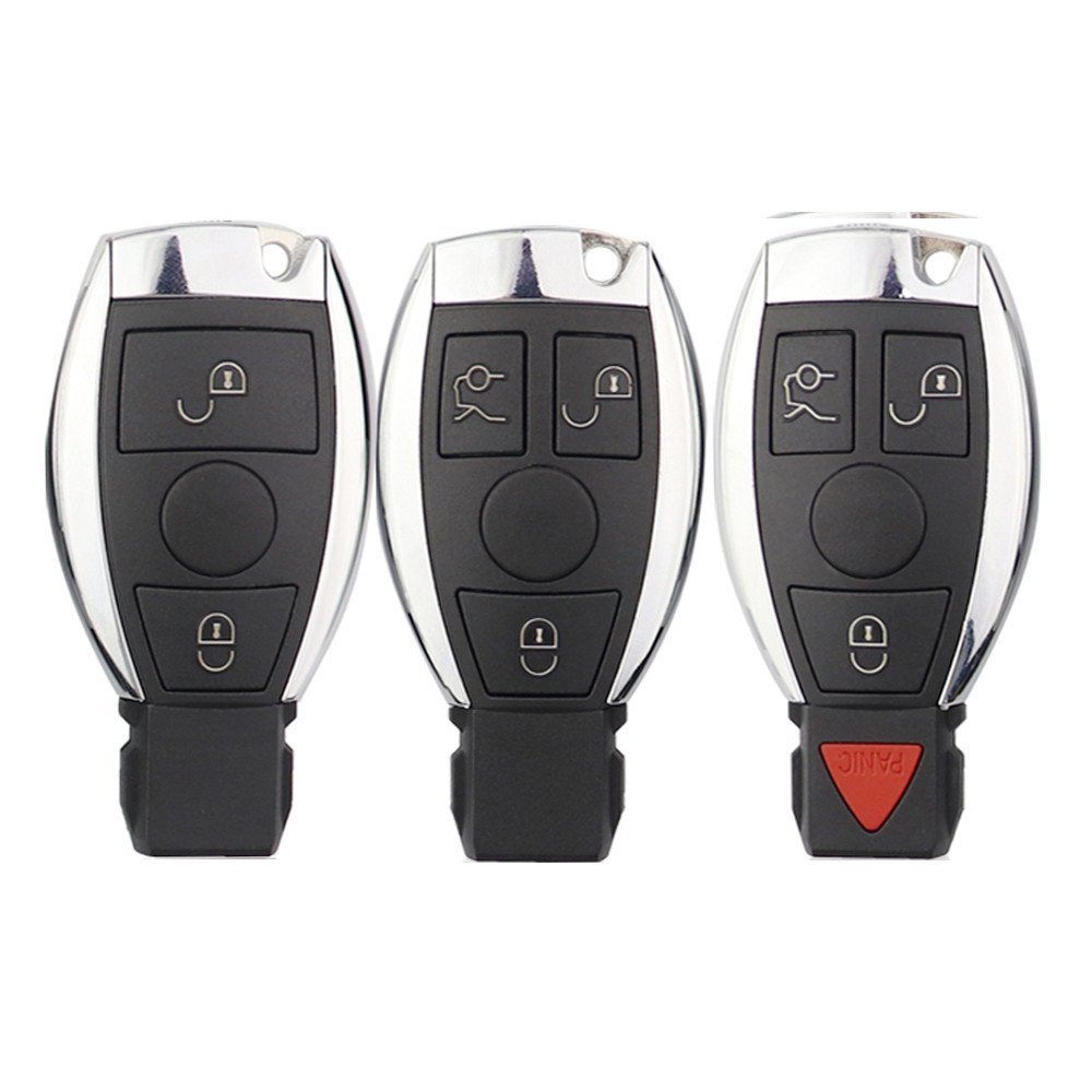 2/3/4 Buttons Remote Control Car Key Cover Single Battery Holder Replacement Cover for Mercedes-Benz