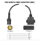 4 Pin OBD2 Adapter Cable OBDII 16 Pin to 4 Pin Diagnostic Connection Cable For KUBOTA