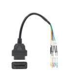 Universal 16pin OBD2 Connector for Motorcycle Motorbike K+CAN OBD2 Cable Suitable for Jumper Wires Old Car Truck OBD 16 PIN Plug