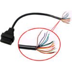 30cm Truck 16-pin Car OBD Female Connector Cable ELM327 Extension Cable