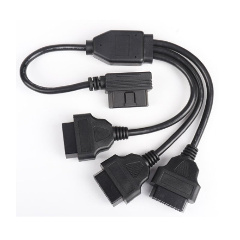 L-type Car OBD2 1-to-3 16-pin Adapter Cable Extension Cable – 50cm
