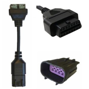 OBD2 16 Pin Female Plug to 8 Pin Diagnostic Adapter Cable for Polaris ATV Slingshot