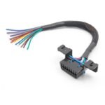 30cm/1ft Universal OBD2 16pin Female Connector to Open OBD Cable J1962F