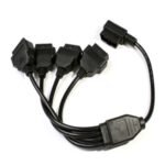 1-4 OBD2 Cable 16-pin OBD Male Extension Cable 0.5m