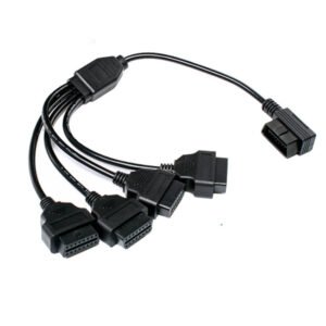 1-4 OBD2 Cable 16-pin OBD Male Extension Cable 0.5m