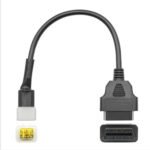 EFI Motorcycle 6-pin to OBD2 16-pin Detection Interface Adapter Cable for Delphi