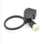 EFI Motorcycle 6-pin to OBD2 16-pin Detection Interface Adapter Cable for Delphi